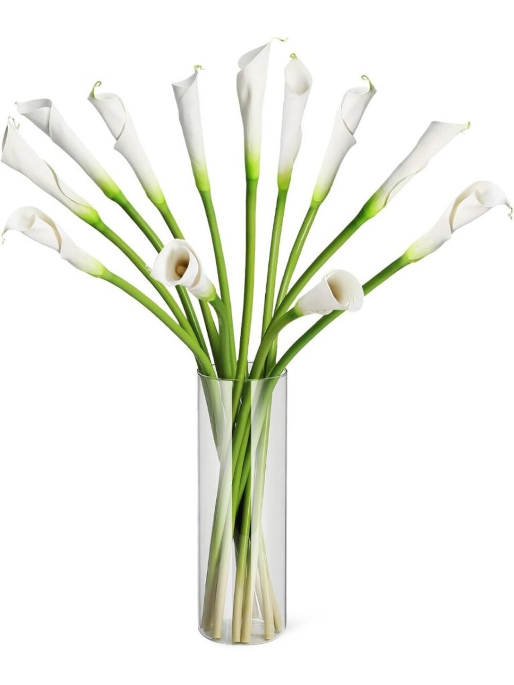 12pcs White Calla Lily Artificial Flowers - Realistic Home Decor & Arrangements